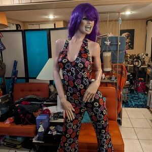 Vibrant Floral Halter Jumpsuit